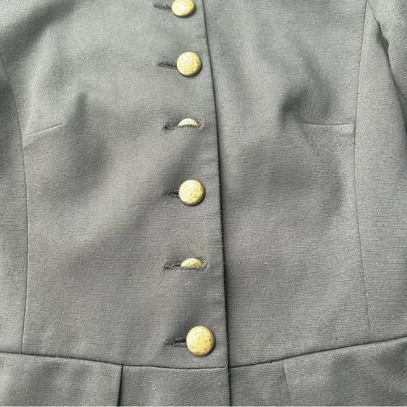 Tobias Black Military Style Button Down  Fitted Blazer - Picture 6 of 16